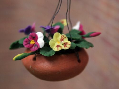 Hanging Basket With Pansies